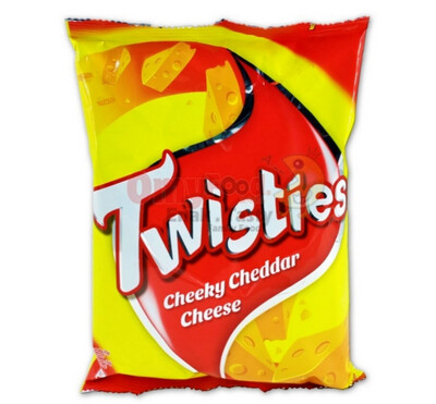 TWISTIES CHEEKY CHEDDAR CHEESE SNACK PACK 60G -