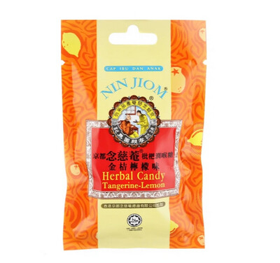 Nin Jiom Herbal Candy - Tangerine Lemon (Packet) 20g