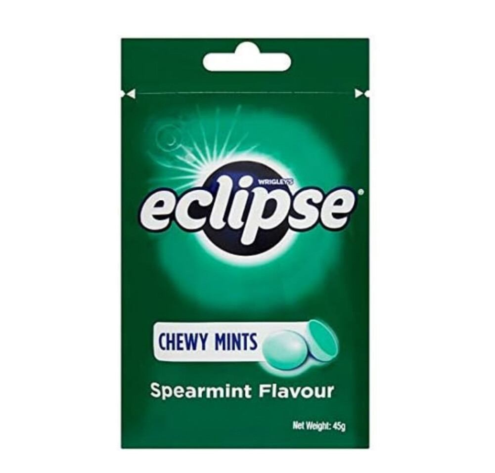 Wrigley&#39;s Eclipse Chewy Mints, Spearmint Flavour, 45G