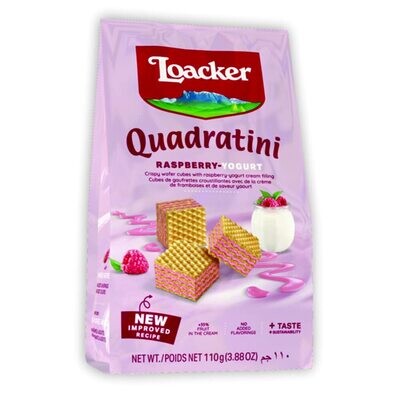 Loacker Quadratini Raspberry-Yogurt Bag 110g