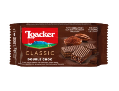 LOACKER CLASSIC DOUBLE CHOC CREAM FLAVOR 45G