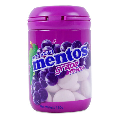 Mentos Grape Flavor Bottle 120g