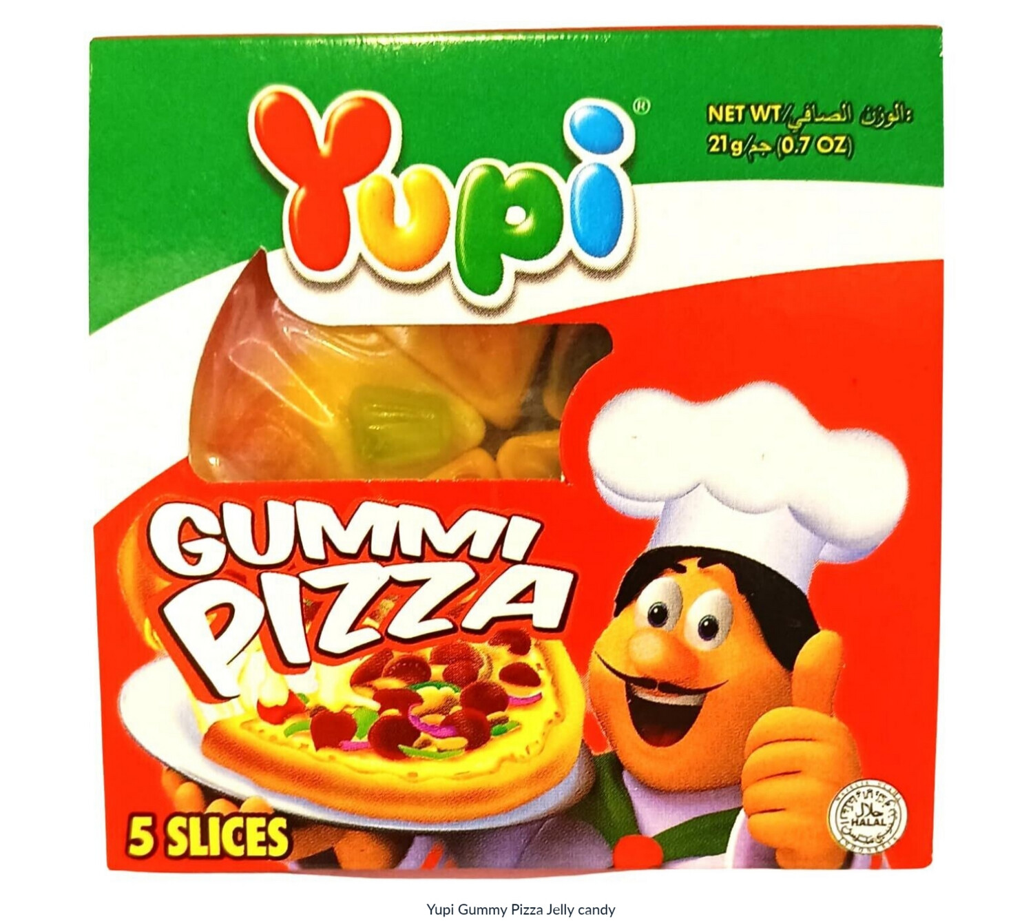 Yupi Gummy Pizza Jelly candy 21g 5pcs