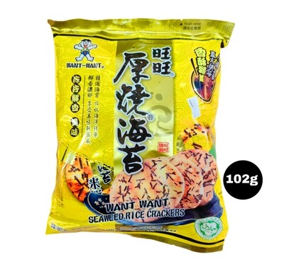 Want Want Seaweed Rice Crackers 102g