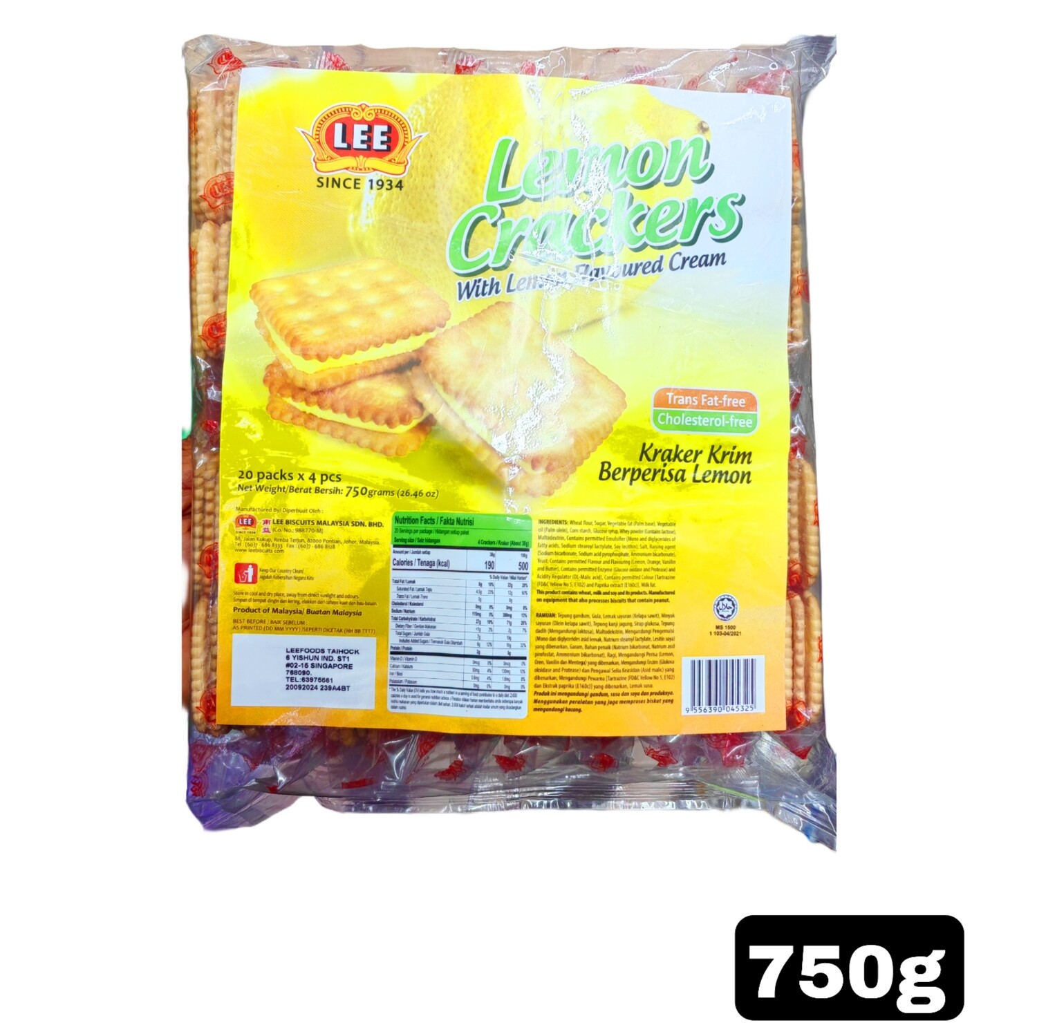 Lee Lemon Crackers 750g