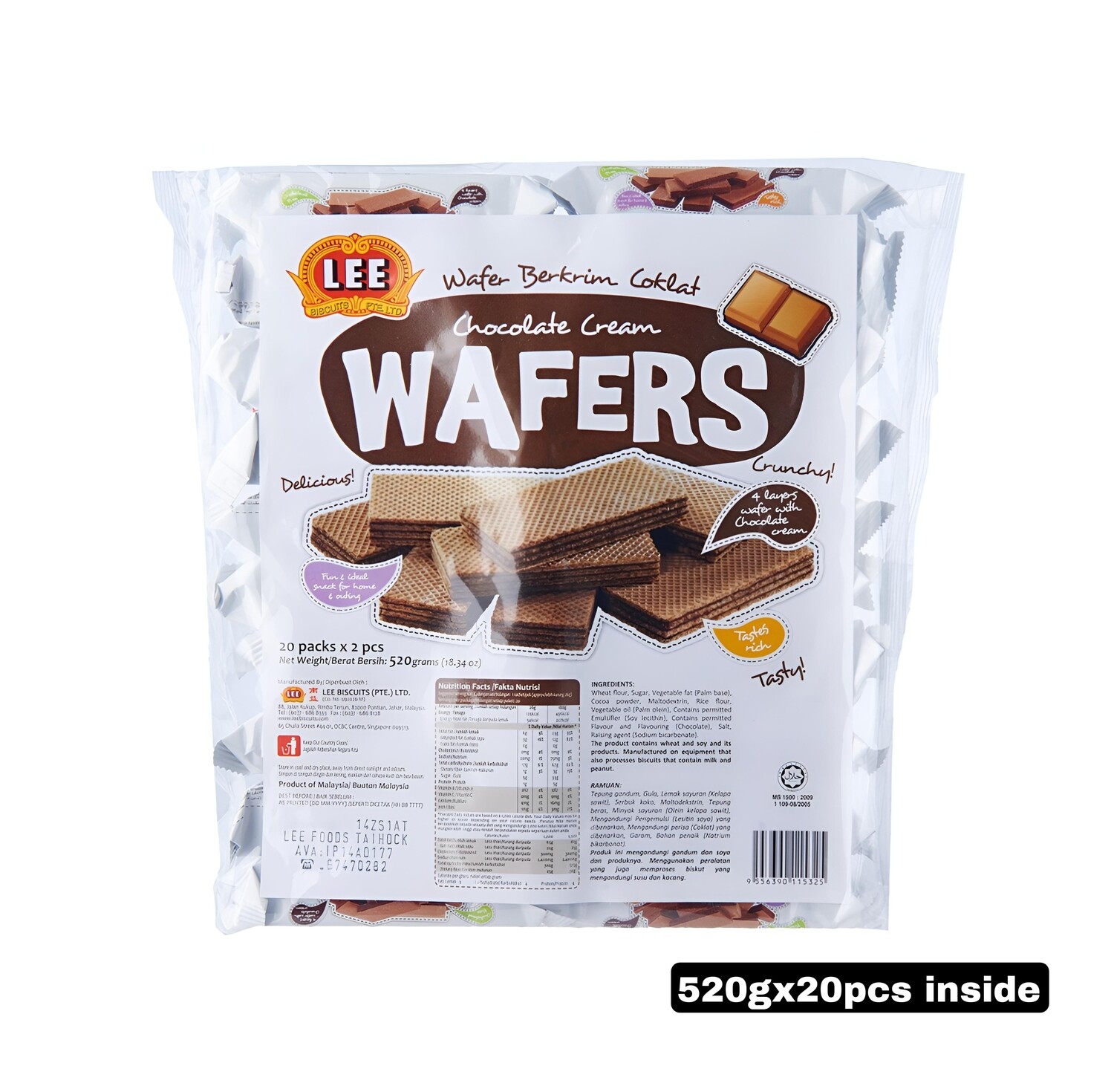 Lee Wafer Chocolate Cream Biscuits 520g