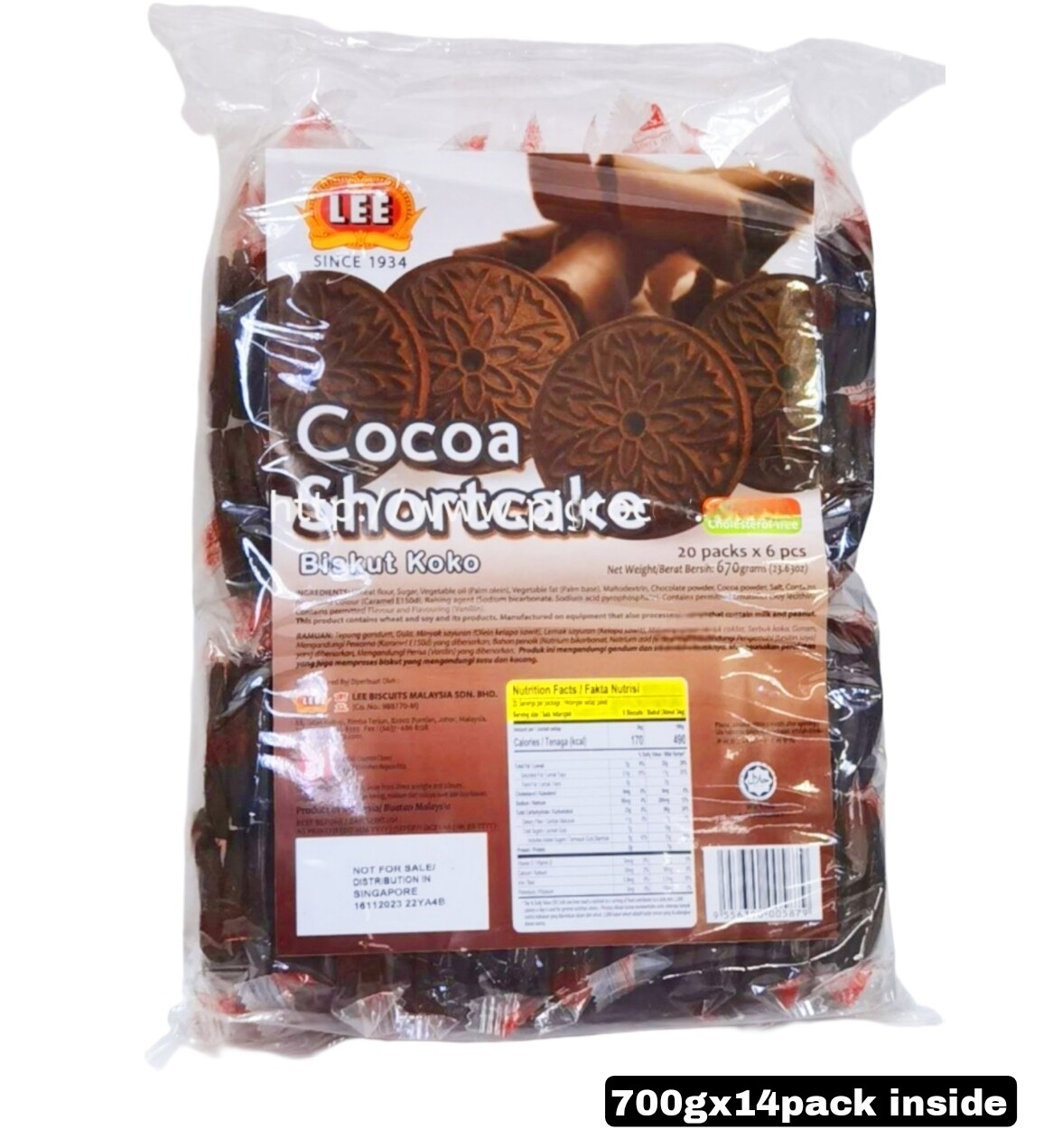 Lee Cocoa Shortcake 700g