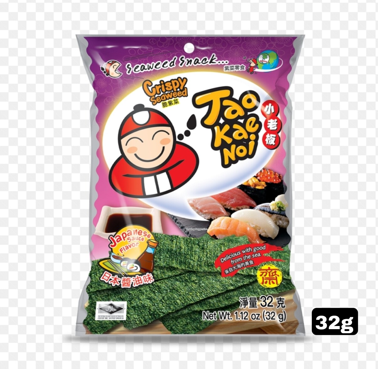 Tao Kae Noi Crispy Seaweed Japanese Sauce 32g