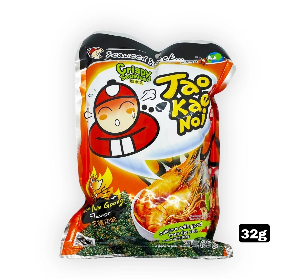 Tao Kae Noi Tom Yum Goong Flavor Crispy Seaweed 32g