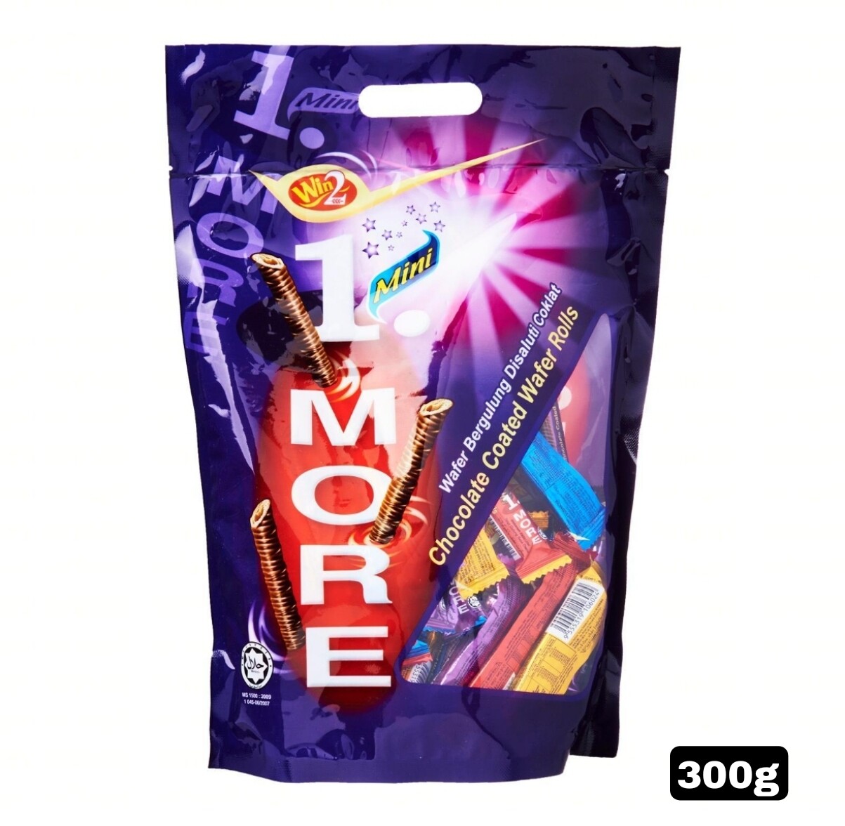 Win2 Mini Chocolate Coated Wafer Rolls 300g