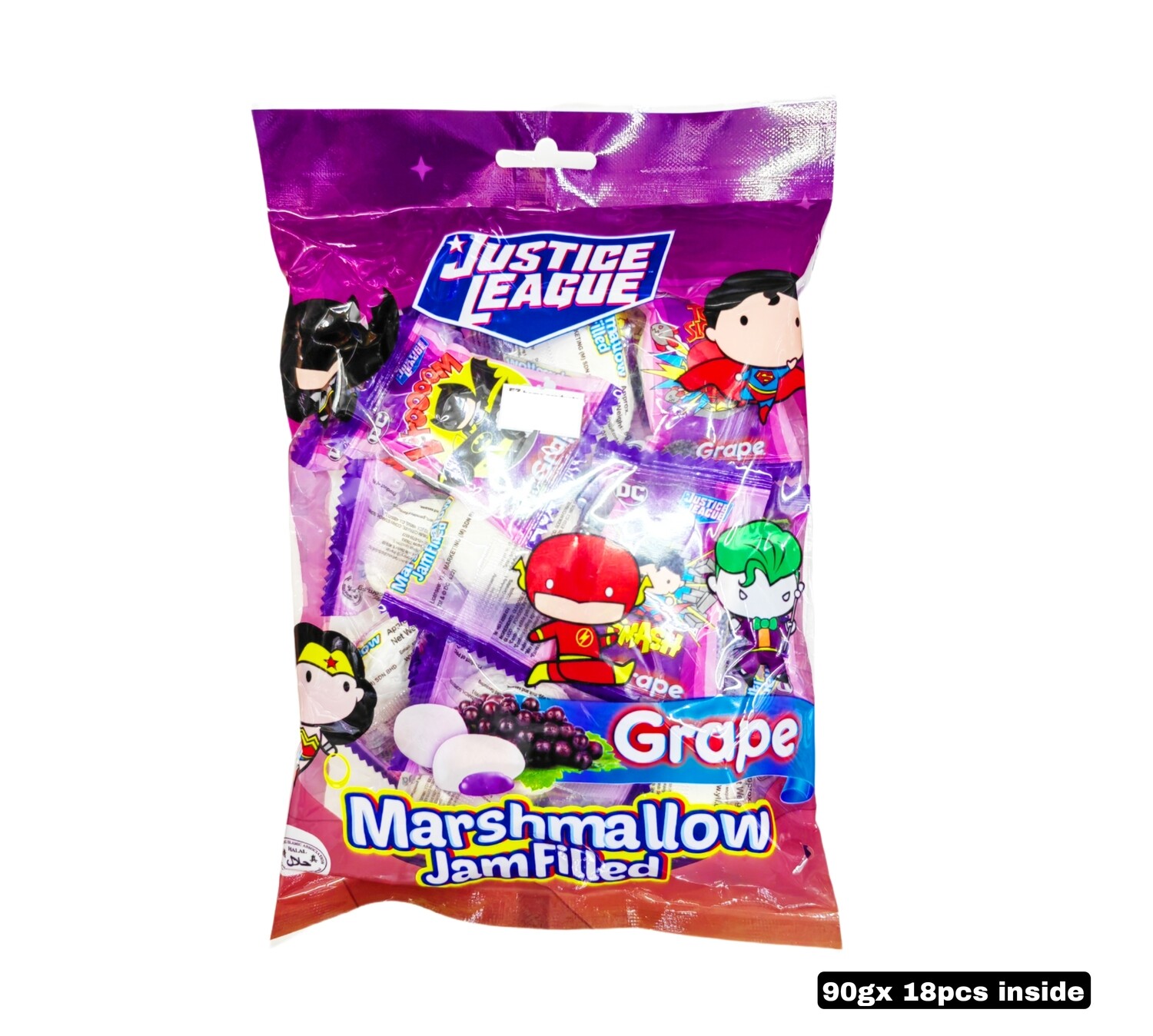 Ylf Justice League Marshmallow Jam Filled Grape 90g