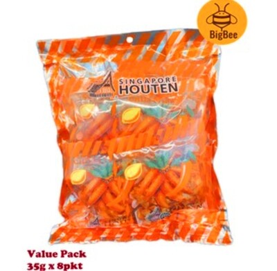 Houten Chilli Tapioca Chips 35g x 8pcs inside