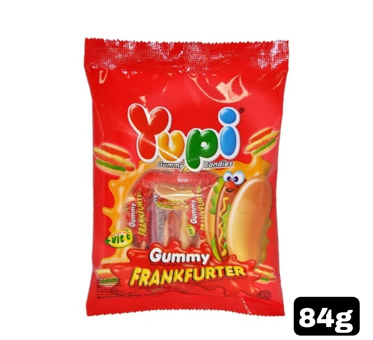 Yupi Gummy Candies Hot Dog 84g