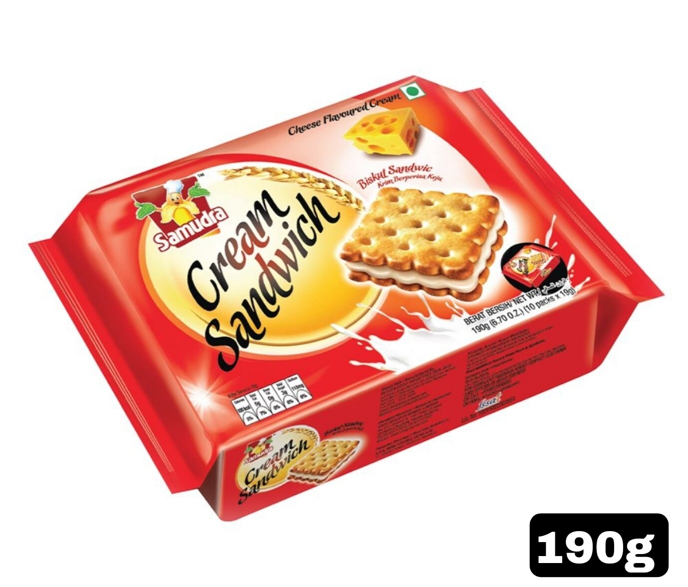 Samudra Cream Sandwich Cheese 190g