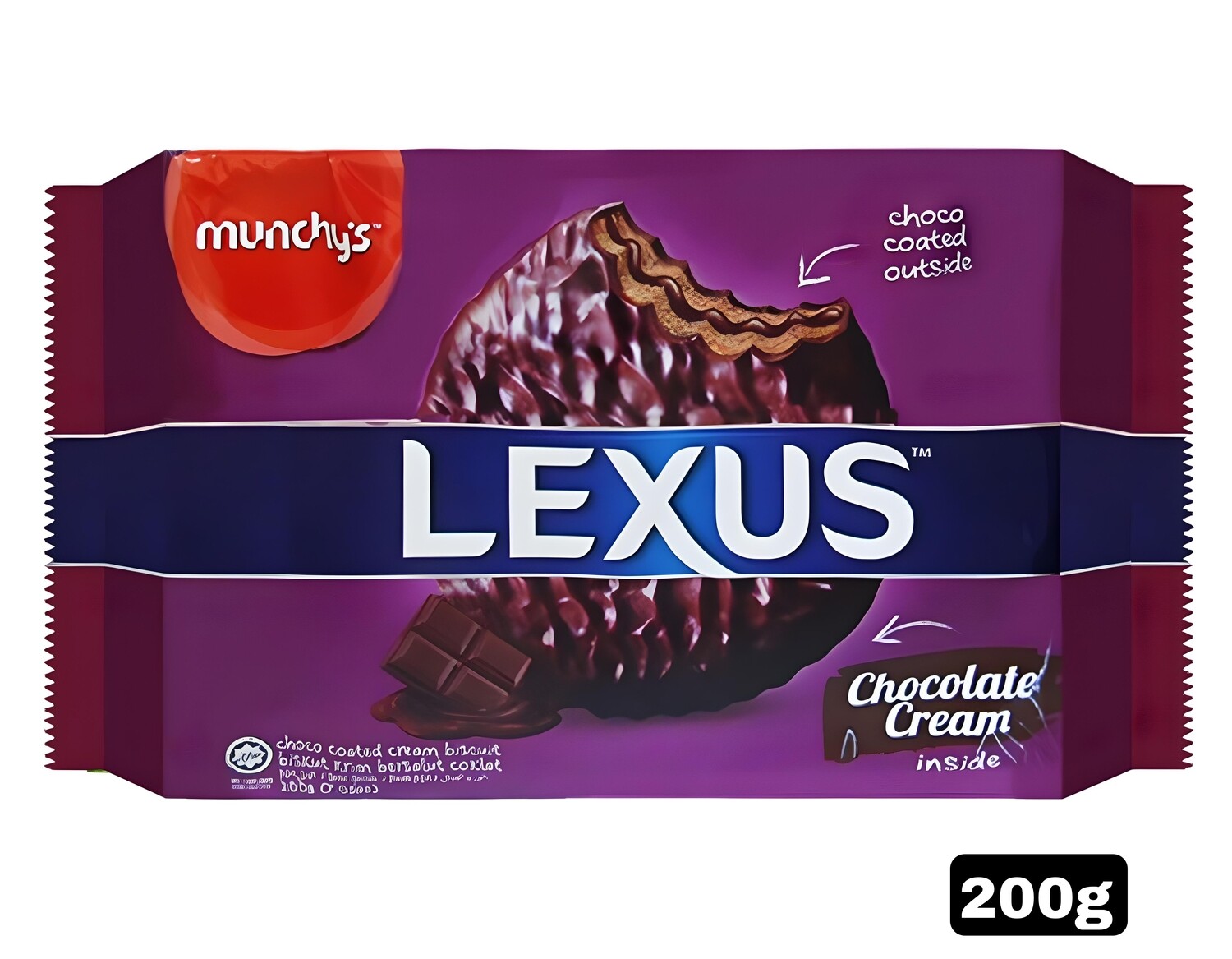 Munchy&#39;s Lexus Sandwich Biscuits - Chocolate Cream 
200g