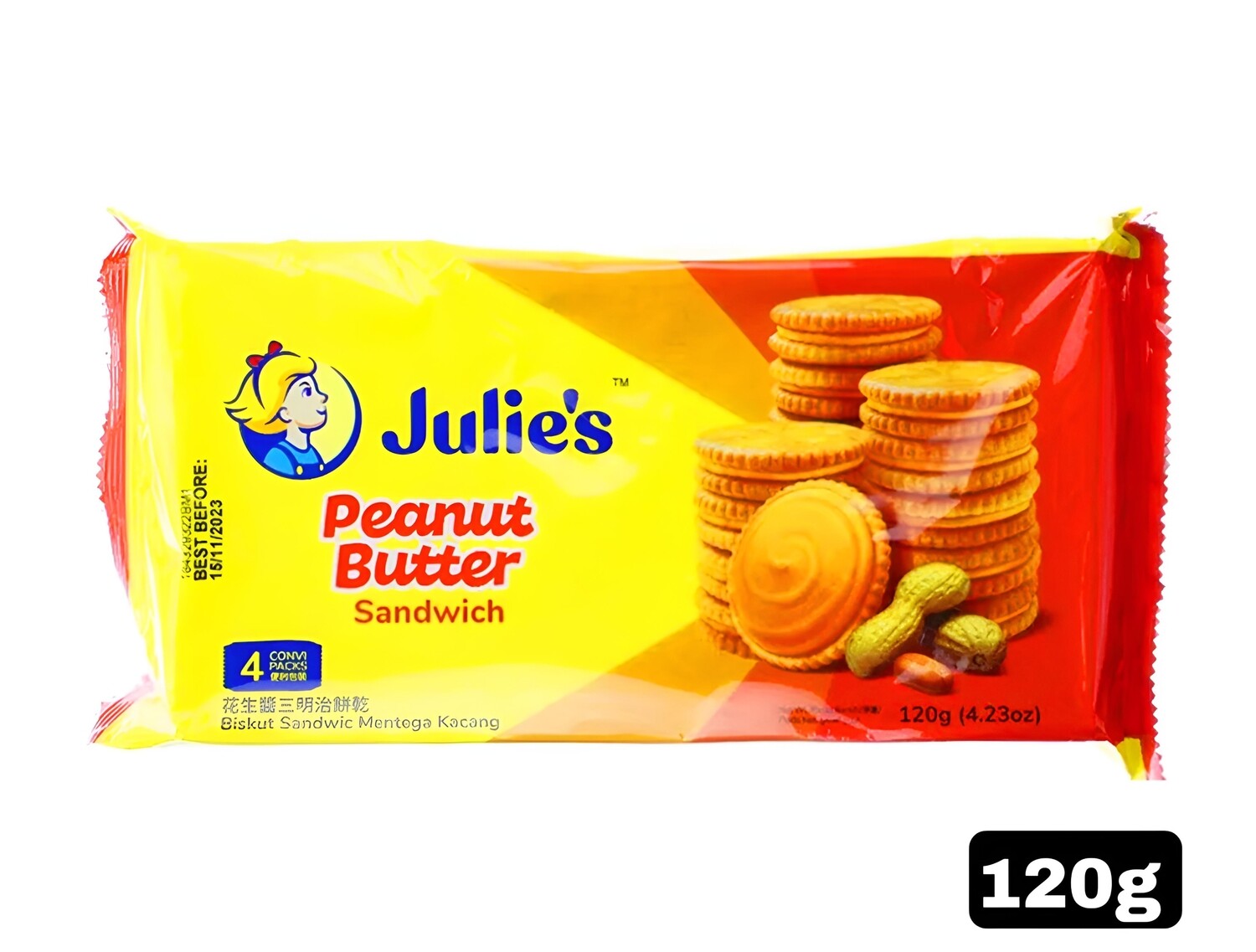 Julie&#39;s Peanut Butter Sandwich  Biscuit 120g