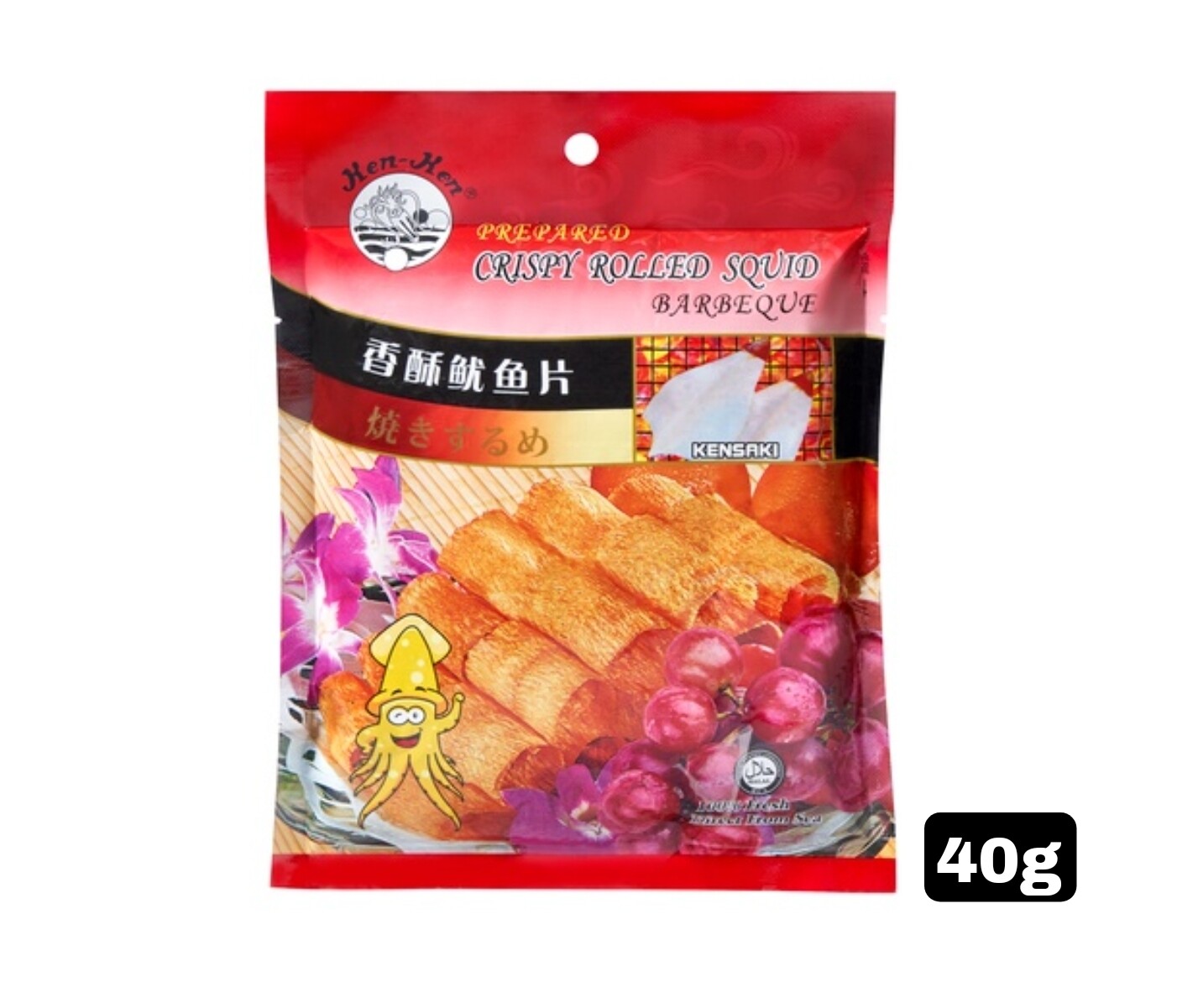 Ken Ken Crispy Rolled Squid BBQ 40g