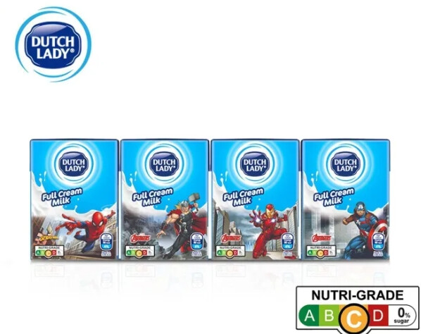 Dutch Lady Marvel FULL CREAM UHT Milk 125ml 4 Pack ( 2 Bundle )