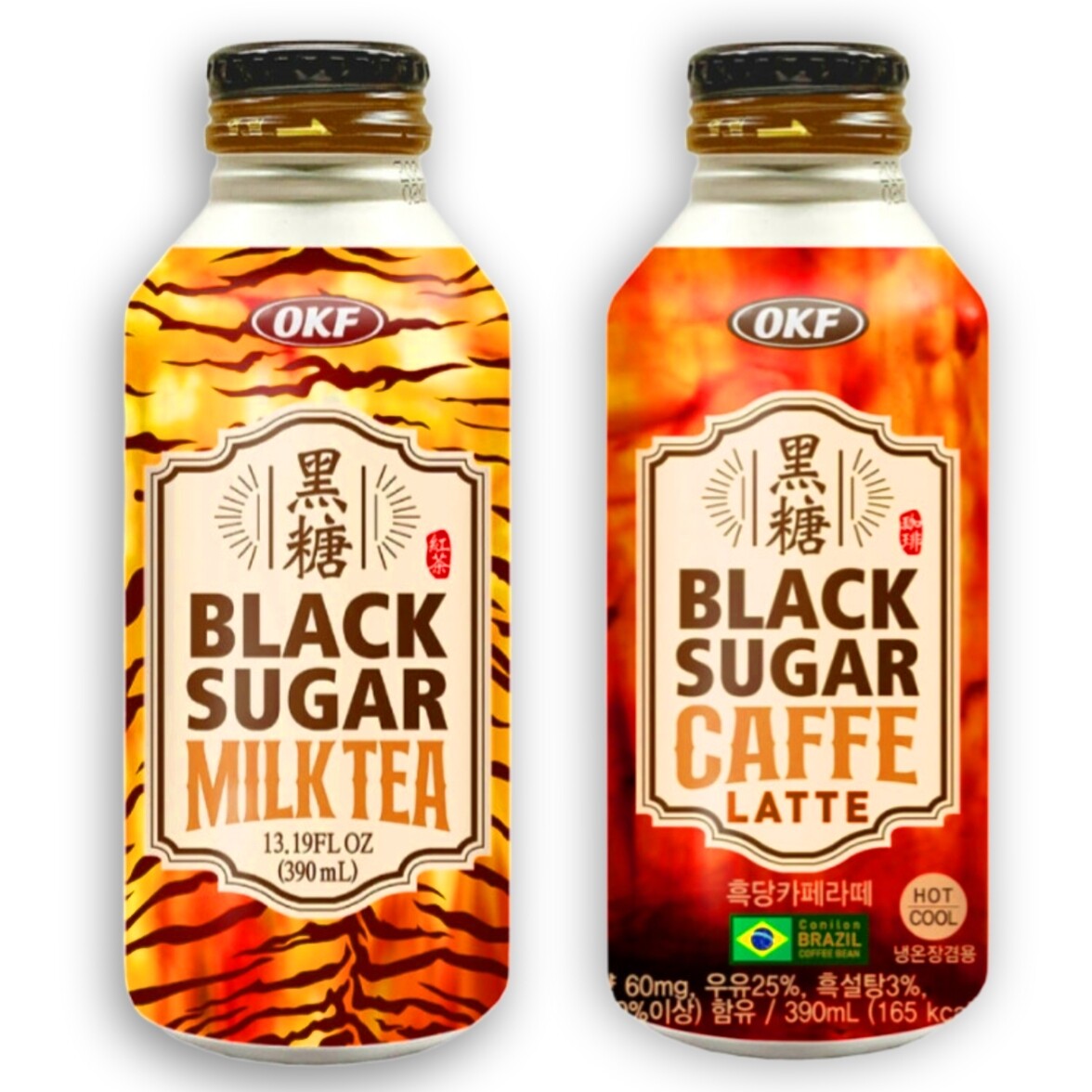OKF Black Sugar Milk Tea 390mL 5 Bottles Choose Your Own Favor