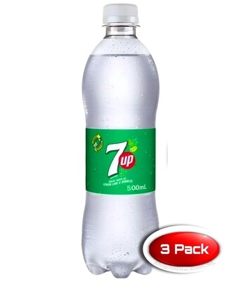 7up lemon and Lime 500mL 3 Pack
