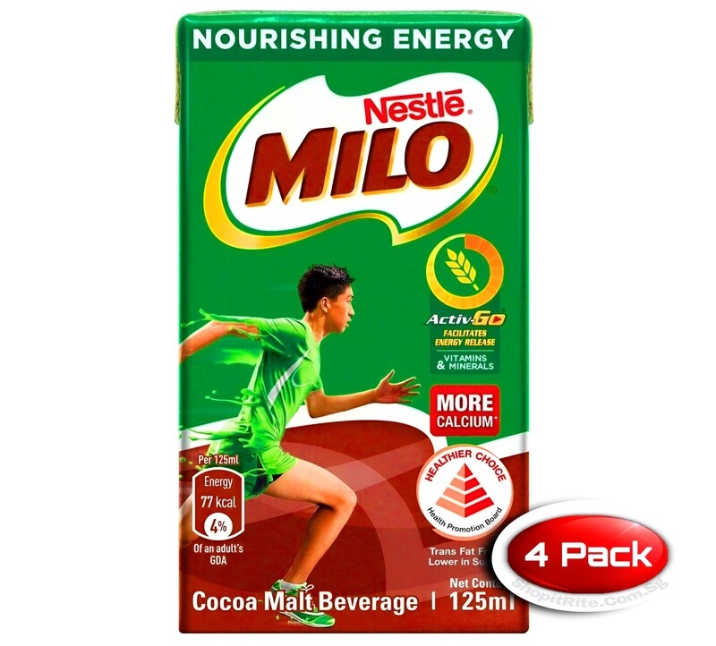 Milo UHT Chocolate Malt 125mL 4 Pack