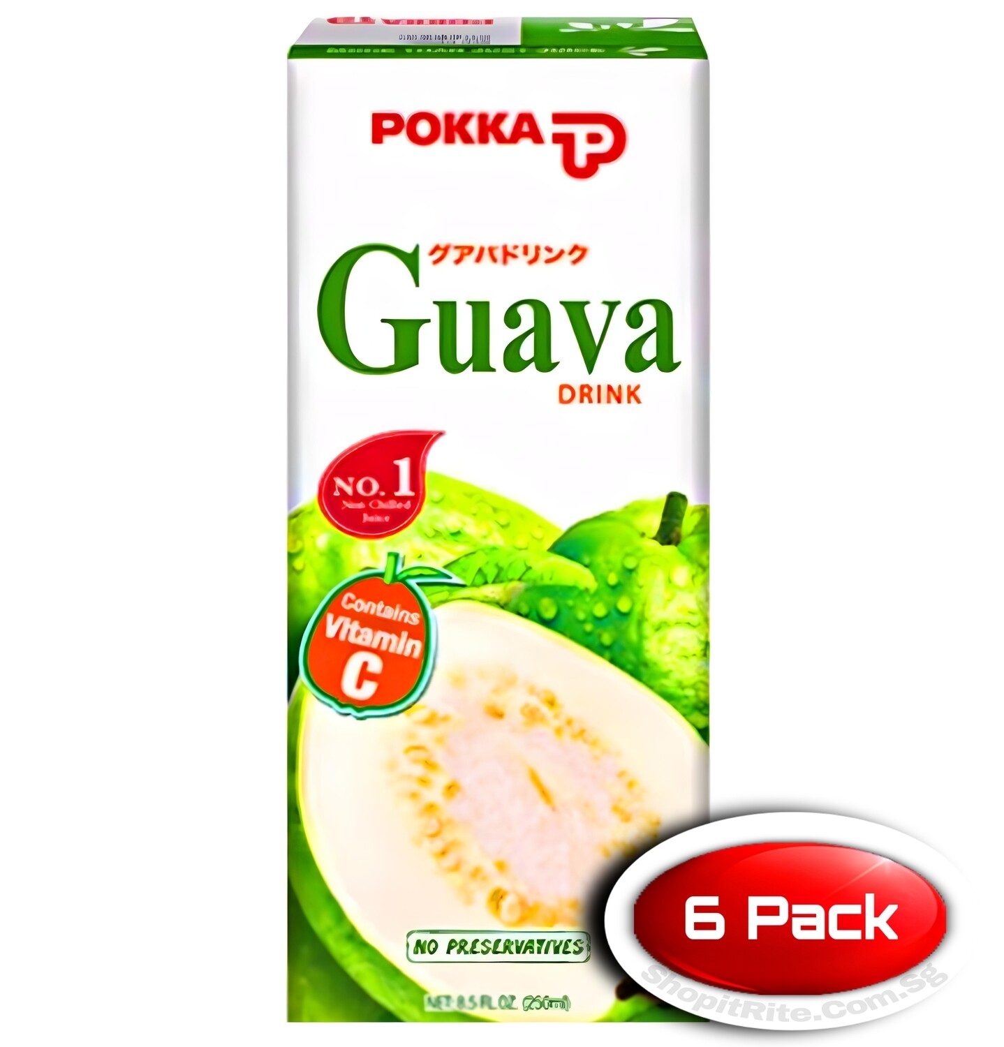 Pokka Guava Juice Drink 250mL 6 Pack