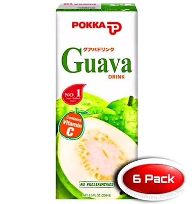 Pokka Guava Juice Drink 250mL 6 Pack