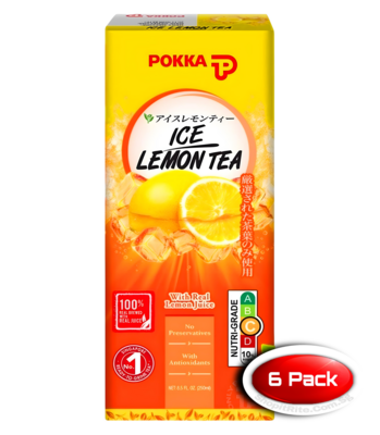 Pokka Ice Lemon Tea 250mL 6 Pack