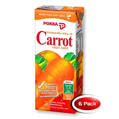 Pokka Carrot Juice 250ml 6 Pack