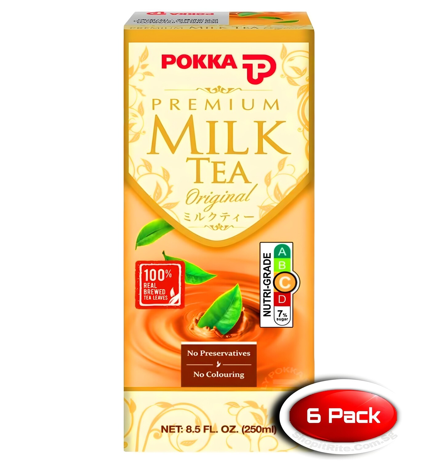 Pokka Premium Milk Tea 250mL 6 Pack
