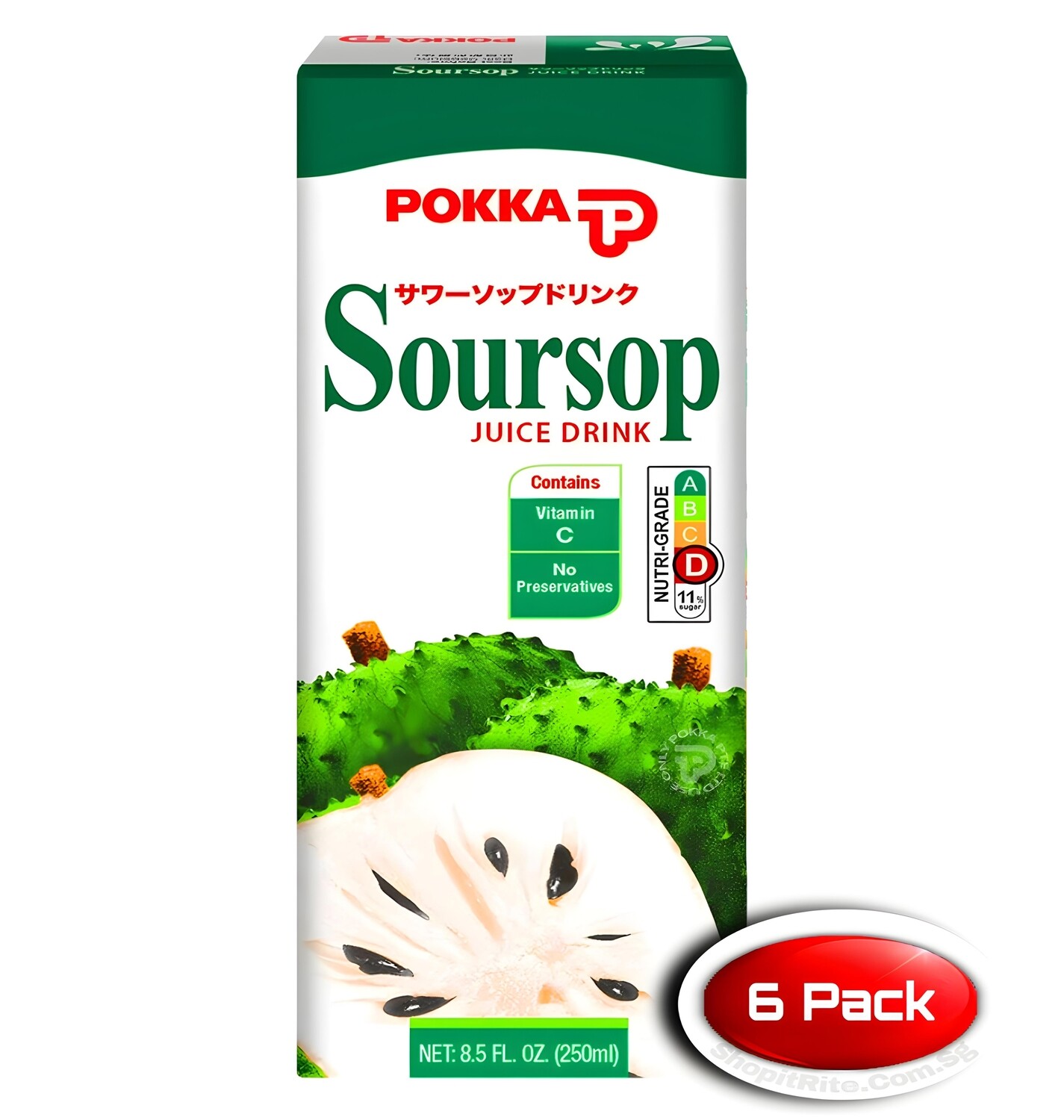 Pokka Soursop Juice Drink 250mL 6 Pack