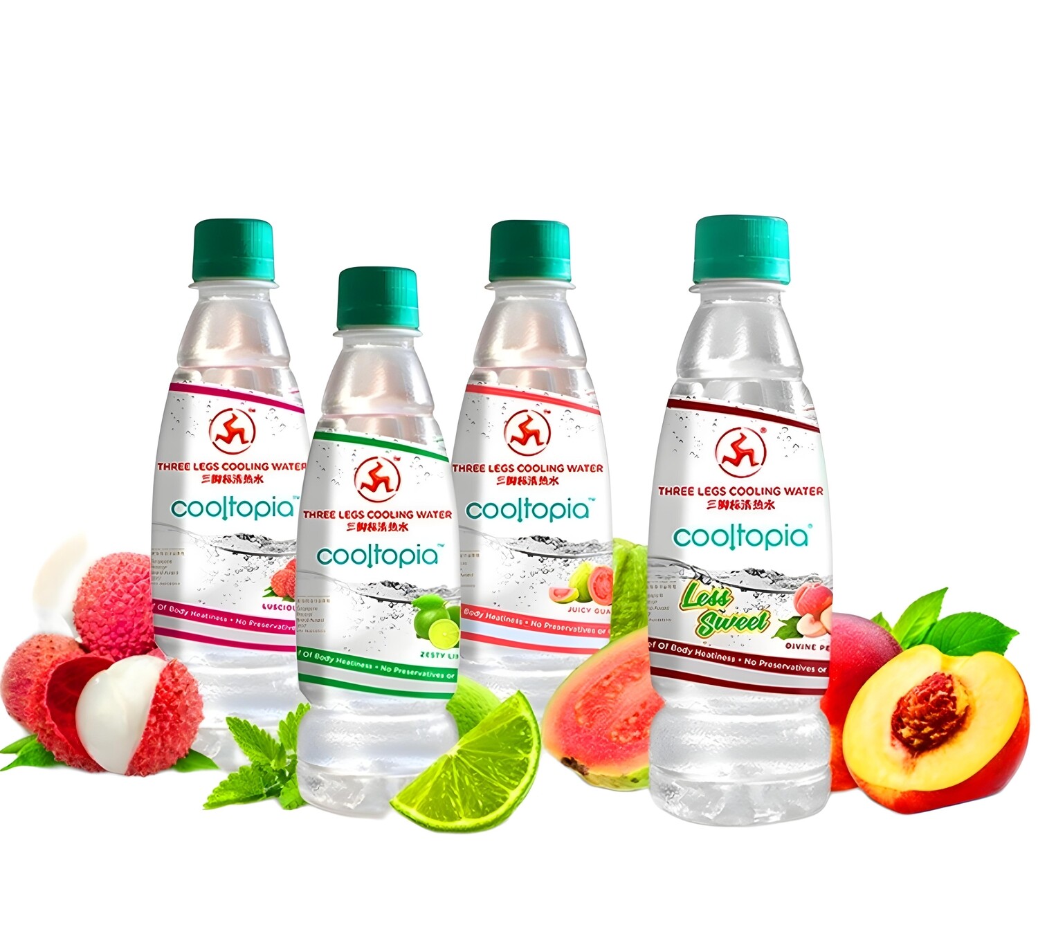 Three Legs Cooltopia Cooling Water 320mL 6 Bottles Choose Your Own Flavor
