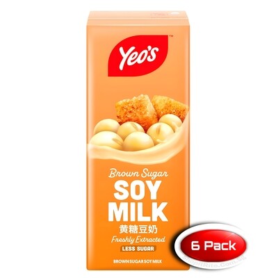 Yeo&#39;s Brown Sugar Soy Milk 250mL 6 Pack