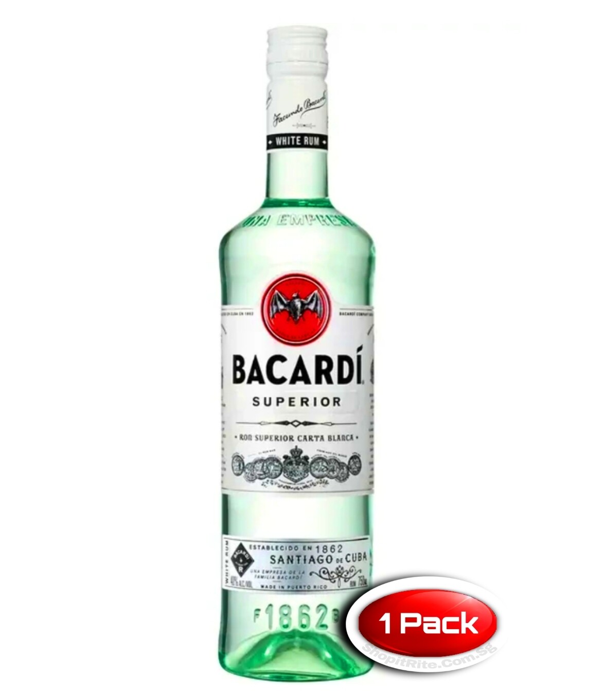BACARDI CARTA BLANCA 750ml Single Bottle