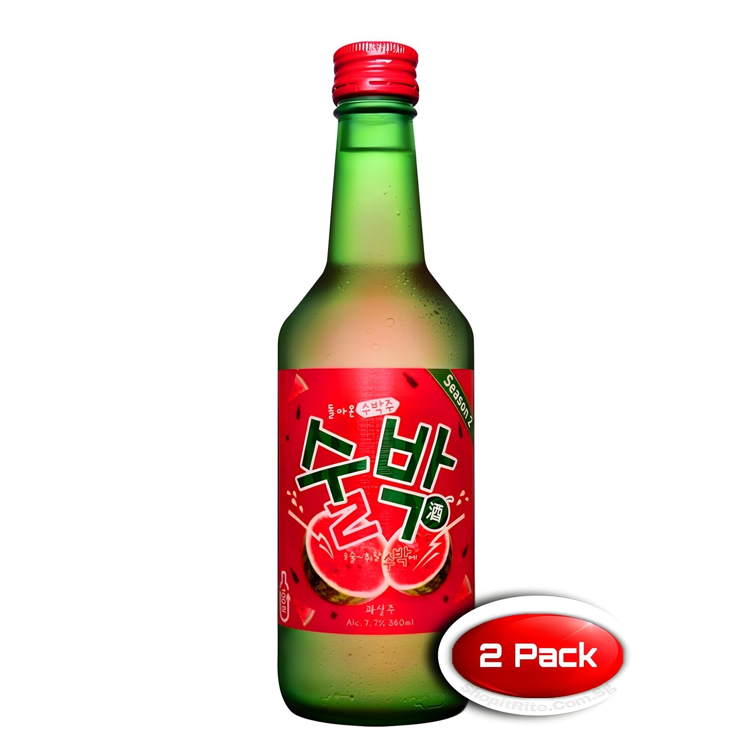 Bohae Soju Watermelon 360ml 2 Bottles