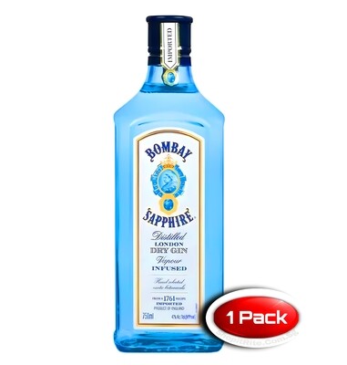 Bombay Sapphire Gin 750ml Single Bottle
