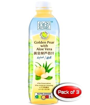 Allswell Golden Pear With Aloe Vera 500mL 3 Bottles