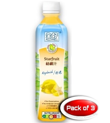Allswell Starfruit 500mL 3 Bottles