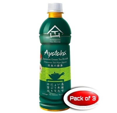 Authentic Tea House Ayataka Japanese Green Tea 500mL 3 Bottles