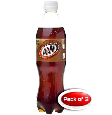 A&amp;W Sarsaparilla 500mL 3 Bottles