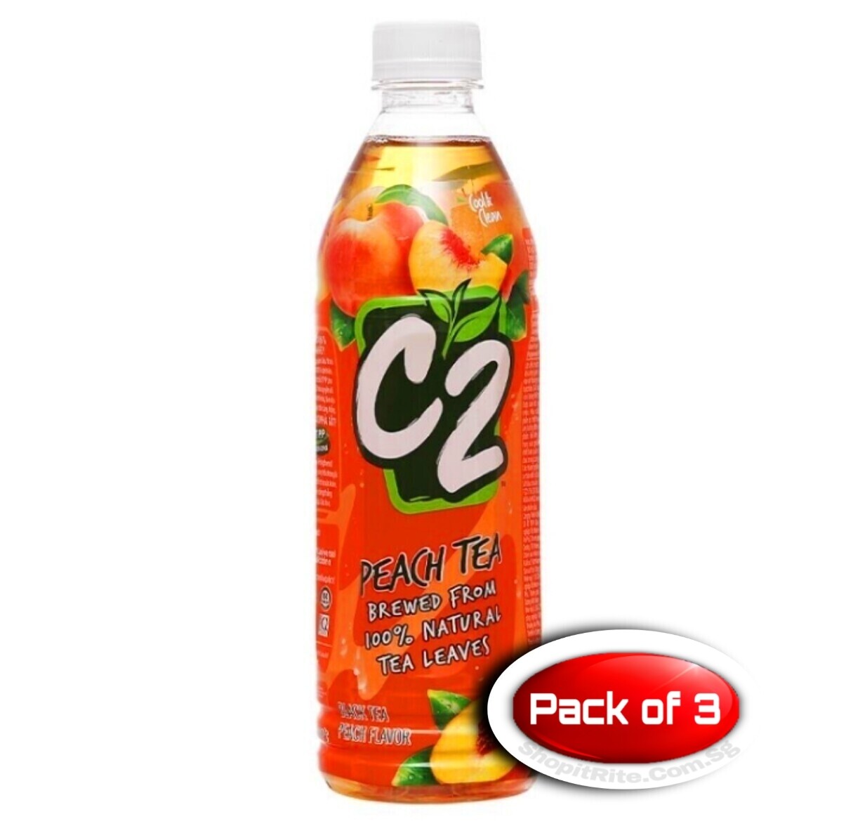 C2 peach tea 445mL 3 Bottles