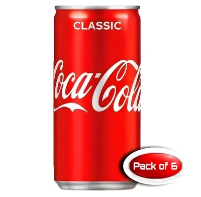 Coca Cola Mini Classic 180mL 6 Cans