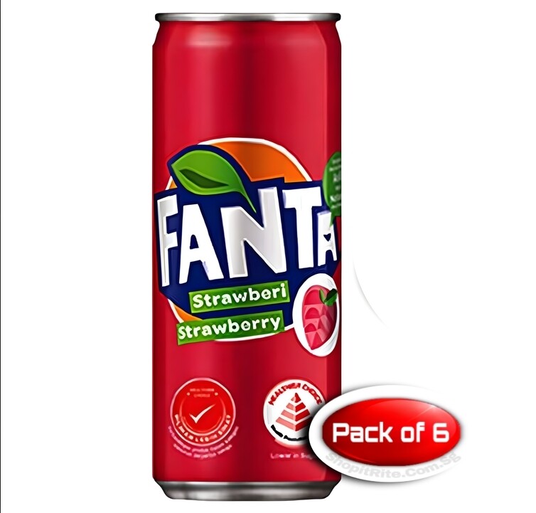 Fanta Strawberry 320mL 6 Cans