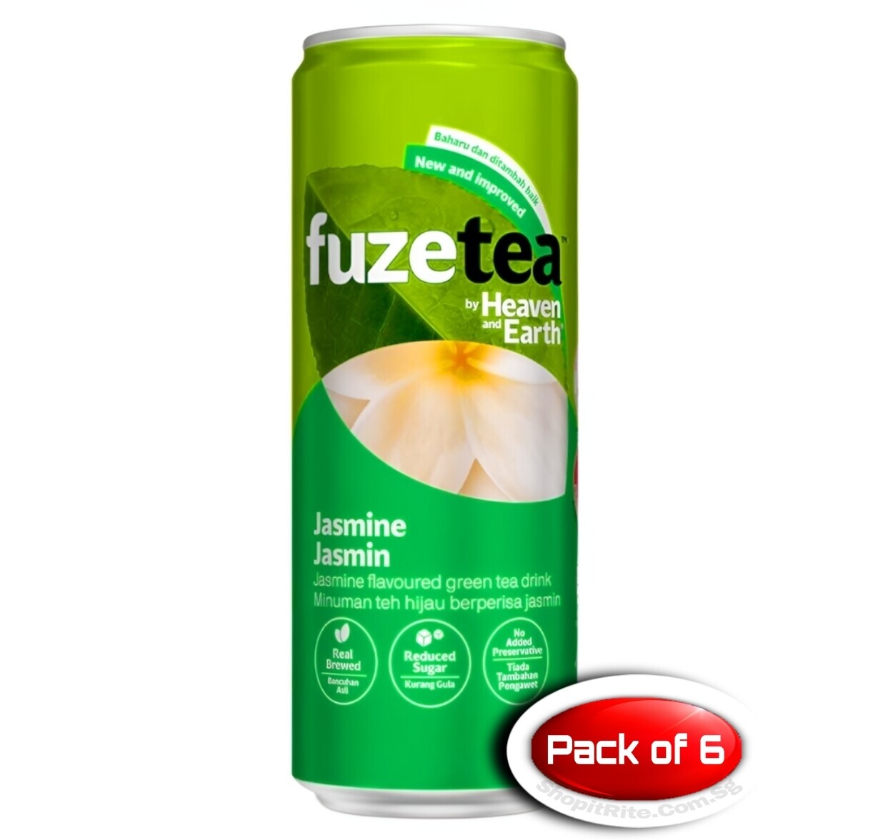 FUZE Jasmine Green Tea 300mL 6 Cans