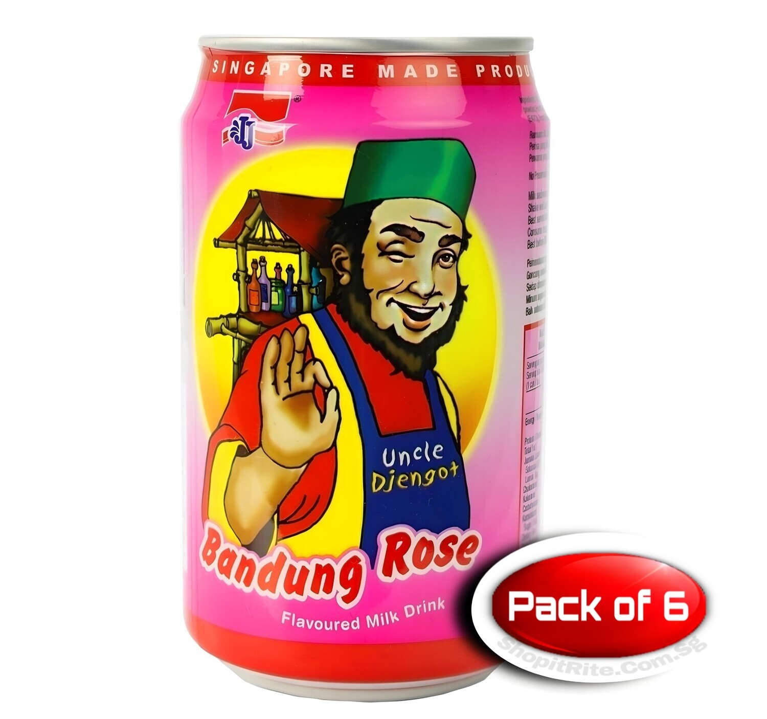 JJ Bandung Rose Milk 30mL 6 Cans