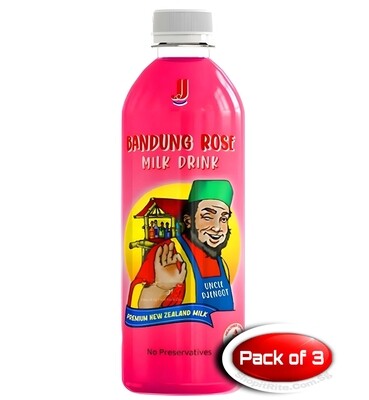 Jj Bandung Rose Milk 500mL 3 Bottles