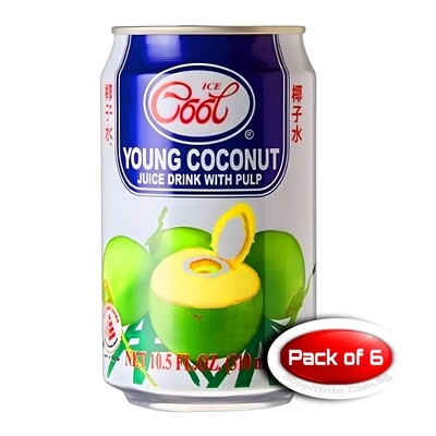 Ice Cool Young Coconut Juice 310mL 6 Cans
