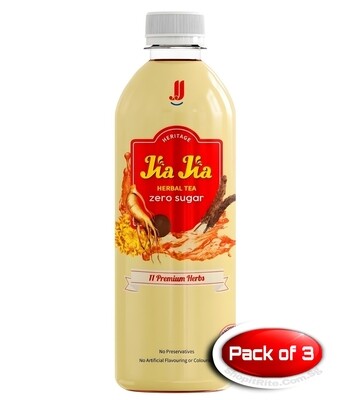 JIA JIA Herbal Tea Zero Sugar 500mL 3 Bottles