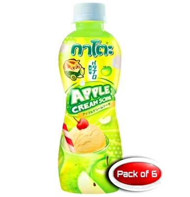 KATO APPLE CREAM SODA 300ML 6 Bottles