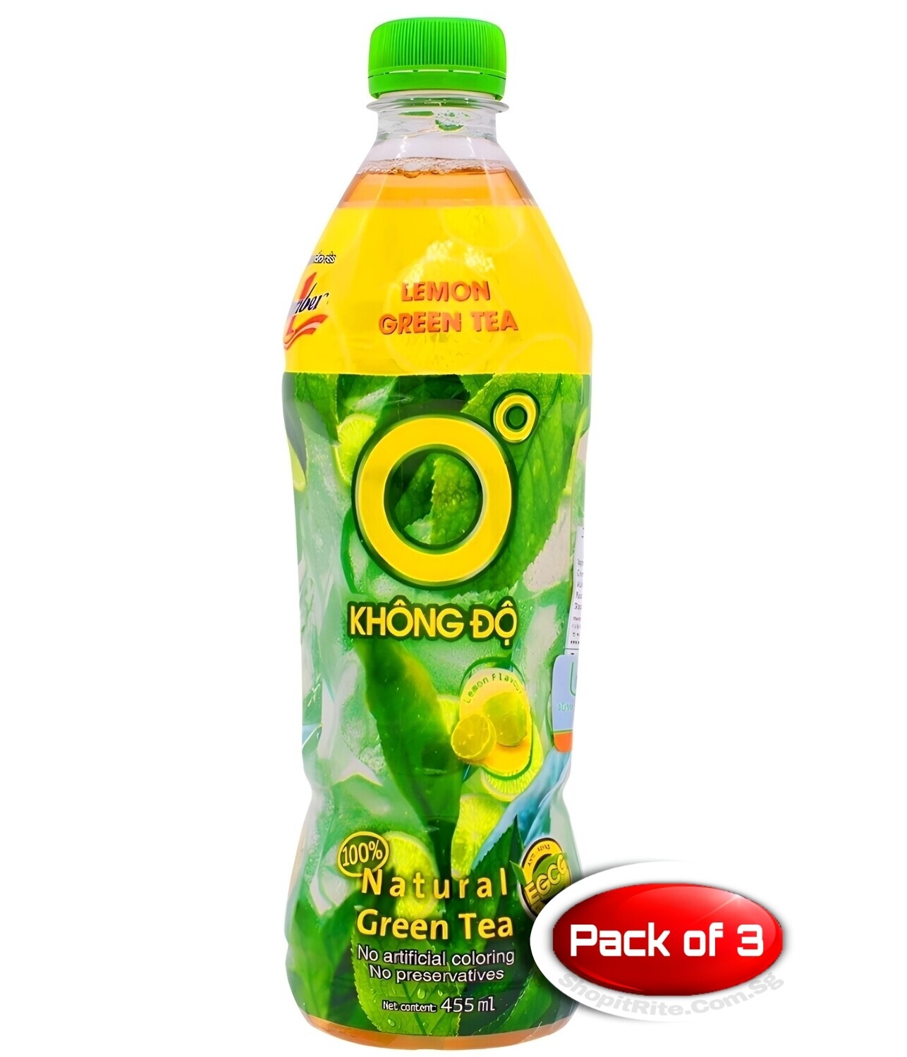 Khong Do Lemon Green Tea 455ml 3 Bottles